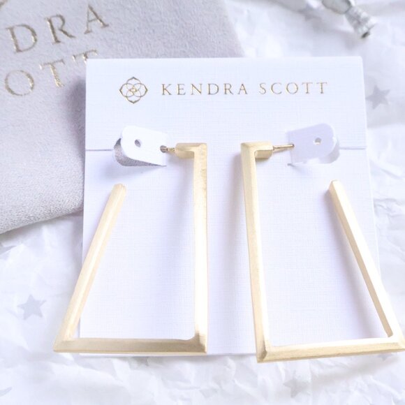 Kendra Scott Gold Hoop Earrings 🌼 - Picture 1 of 2